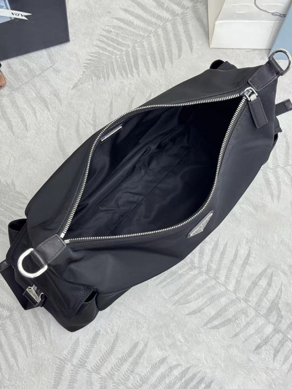 Prada Black Nylon Duffel Shoulder Bag for Men - Picture 7 of 7